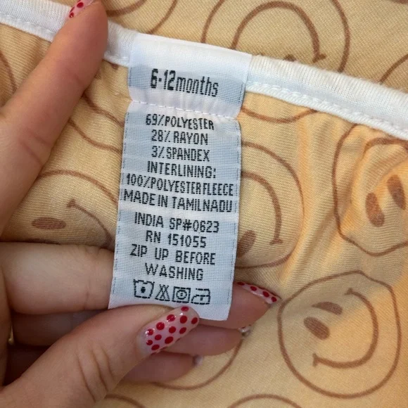 Copper Pearl Buttery Happy Face Sleep Sack - Picture 4 of 7